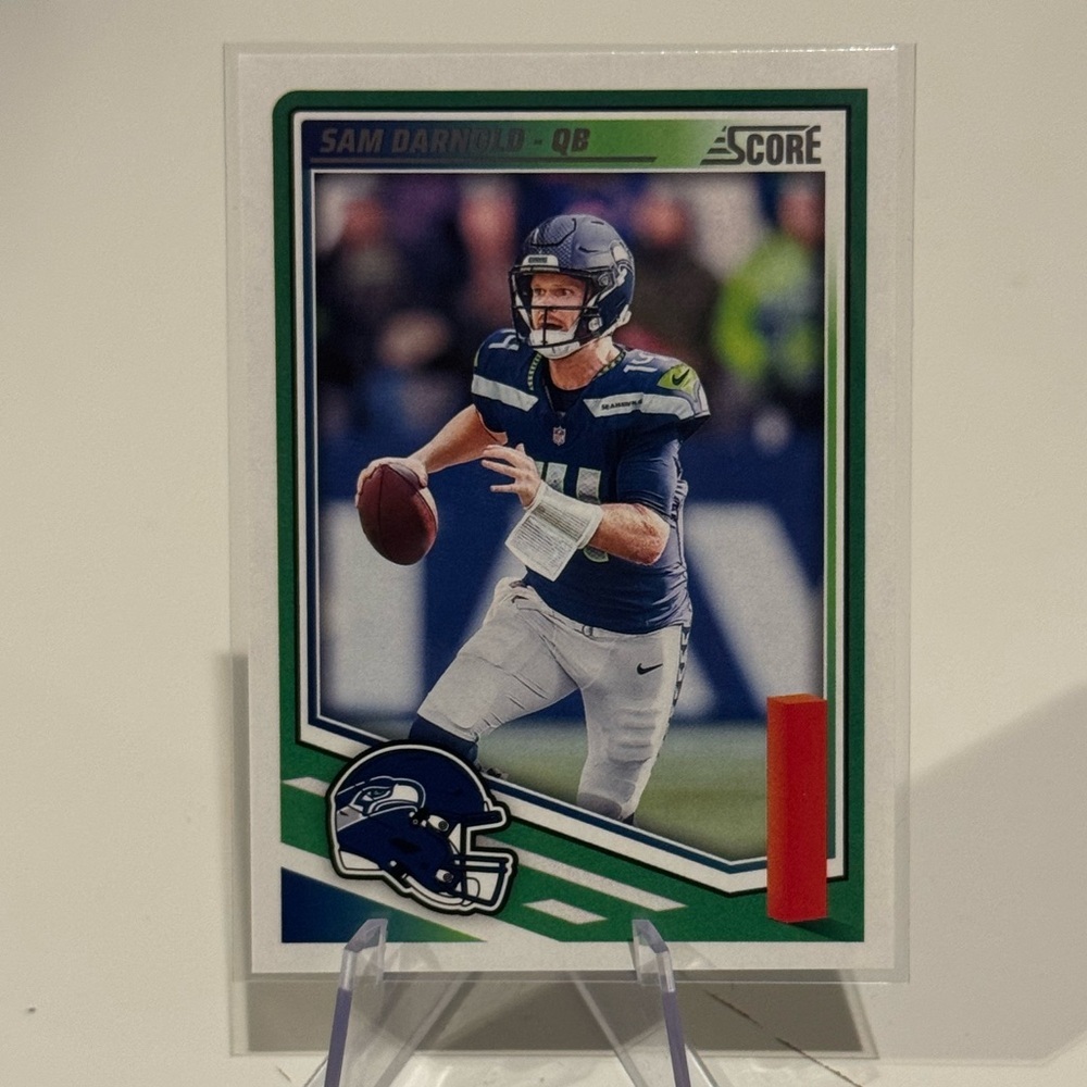 🔥 2025 Sam Darnold Panini Score Card. Seattle Seahawks